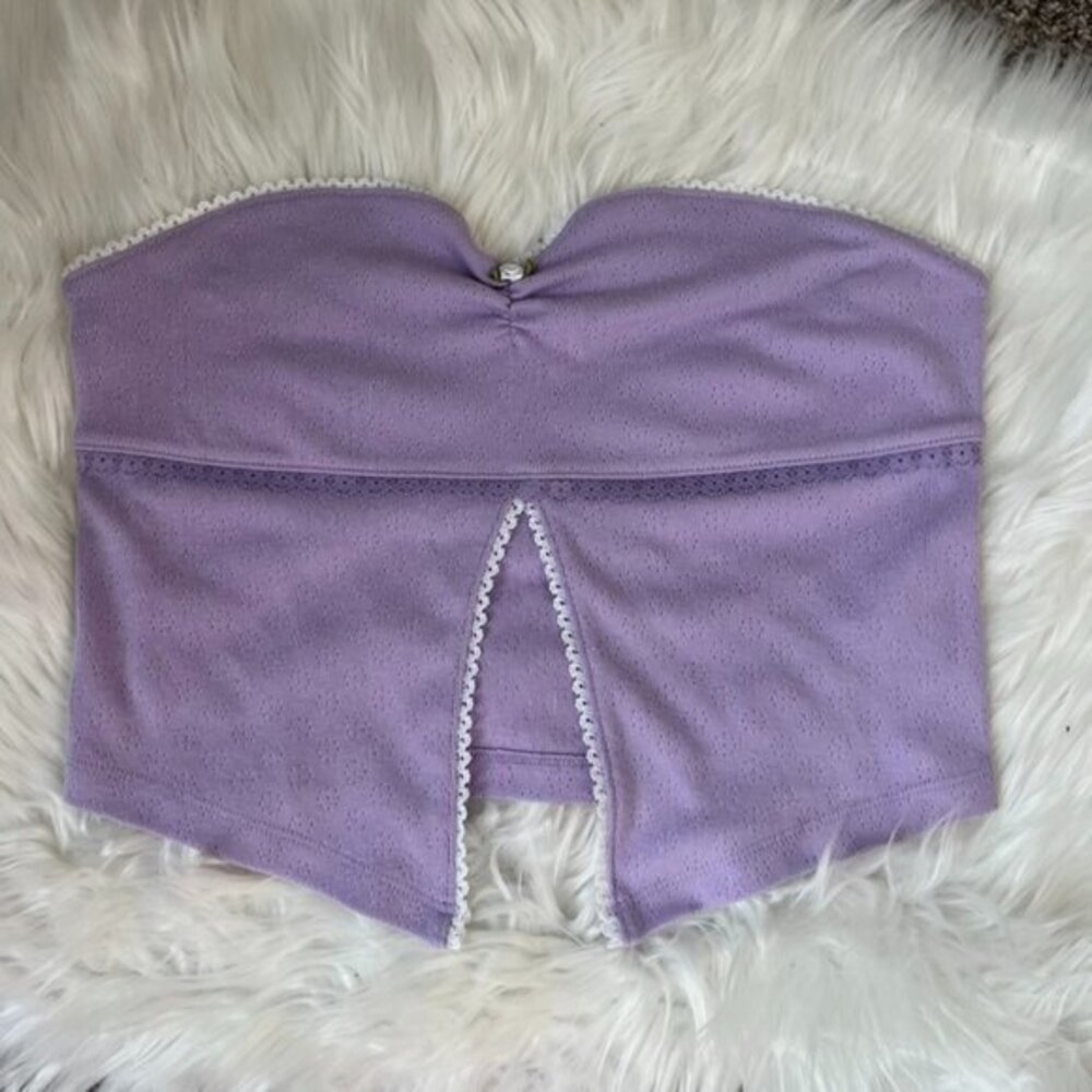 Urban Outfitters Kimchi Blue Light Purple Lace Tube Top Women's Large